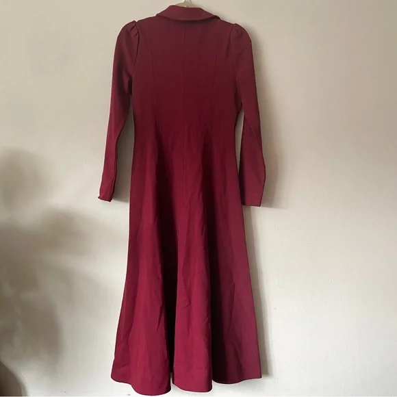 ME+EM Travel Tailoring Zip Front nursing Midi Maxi Dress Ponte Jersey career red - Picture 9 of 13